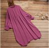 2023 Women's Solid Color Plus Size Loose Casual Long Sleeve Pullover
