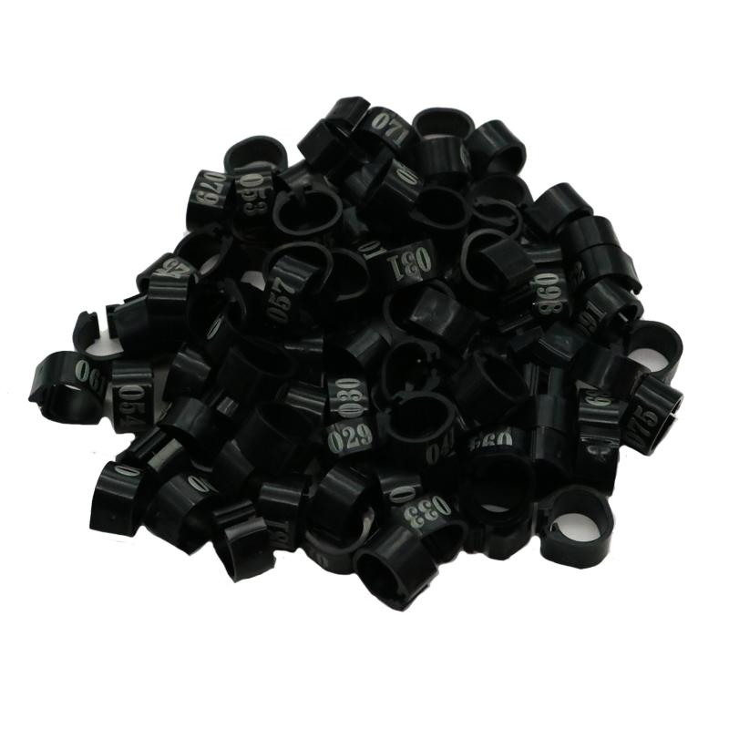 100 Pcs Inner Diameter 12MM 14MM Pigeon Bird Plastic Clip Rings Pigeon Colored Foot Ring No.1-100 Poultry Leg Bands