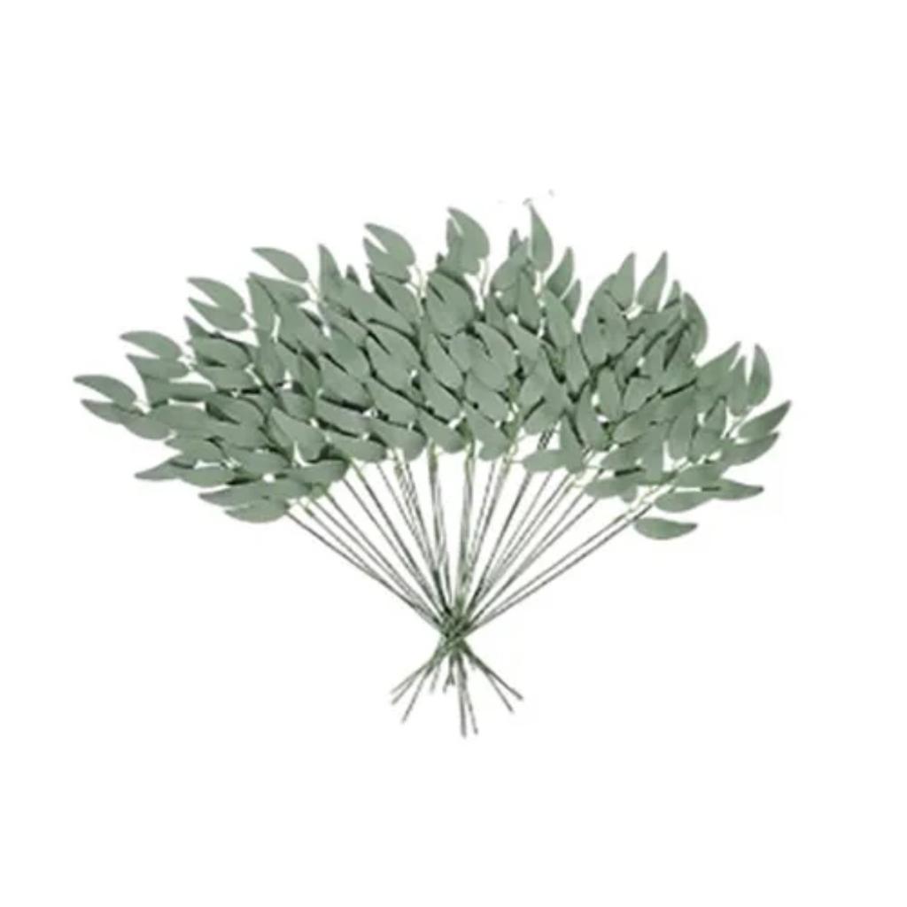 10/20Pcs Artificial Eucalyptus Leaf Stems Green Fack Plants Living Room Decoration Bride Wedding Holding Flowers Bouquet Decor