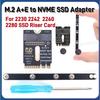 Адаптер M.2 A+E на NVME SSD с ключом M, адаптер PCI-E 4.0 с кронштейном, интерфейс M2 WIFI для SSD NVME 2230 2242 2260 2280