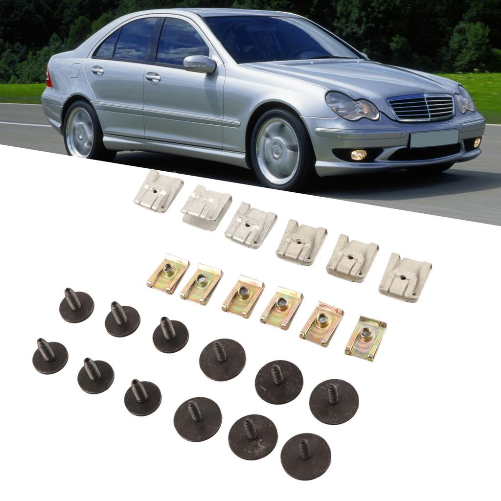 24pcs Engine Undertray Fasteners Clips Screw MC3003 Replacement for Benz C‑Class W203 W204 CL203