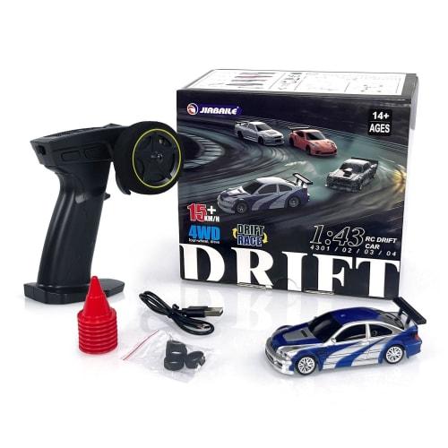 Wheelfun 1/43 RC Scale RTR Race Car Remote Control Drift 4WD Mini Light System RTR High Speed ??Four-Wheel Drive Racing Model Fully Proportional RC El