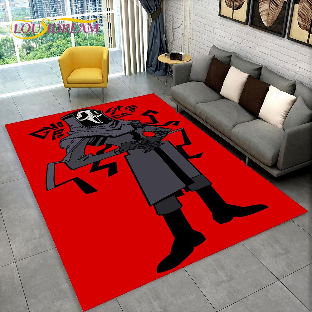 Коврик из мультфильма с персонажем фильма ужасов Чаки пила, ковер для гостиной, спальни, дивана, коврик для украшения, нескользящий напольный коврик