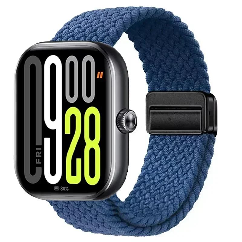 Магнитная петля для Xiaomi Redmi Watch 4 5 Ремешок Регулируемый Плетеный Спортивный Нейлоновый Сменный браслет для Miband 8 pro/9 pro ремешок