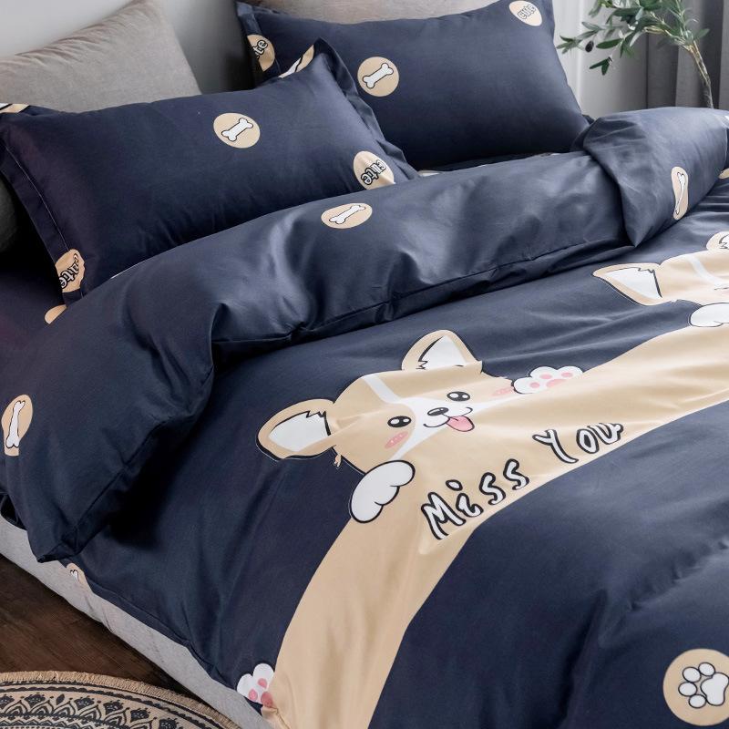 Quilt Cover Single Three-piece Set Four-piece Single Student Dormitory Bedding Autumn and Winter Bed Sheet Quilt Cover Sheet