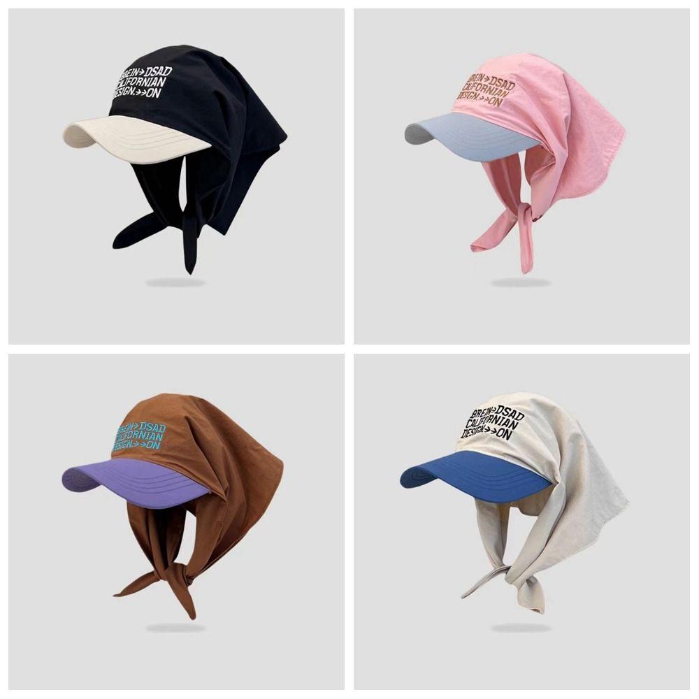 Embroidery Korean Headscarf Baseball Hat Sweet Quick-drying Peaked Cap Letter Baseball Cap  Men