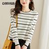 Striped Knitwear Women's Long-sleeved Spring and Autumn Bottoming Shirt Loose Feminine Tops
