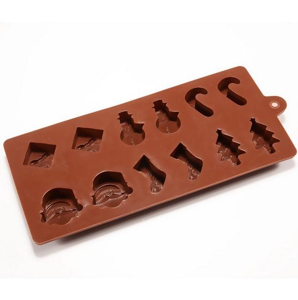 Силиконовая форма для рождественских подарков своими руками, силиконовая форма для торта, силиконовая форма для снеговика, рождественской елки, палочки, носки, шоколад