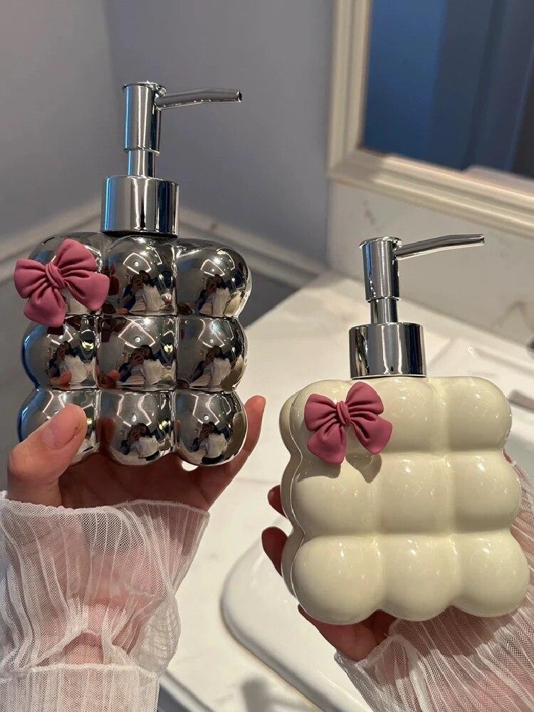 Принадлежности для ванной комнаты, керамическая бутылка с эмульсией, гель для душа, пресс-бутылка для душа, креативный дозатор мыла, украшение для ванной комнаты, современное