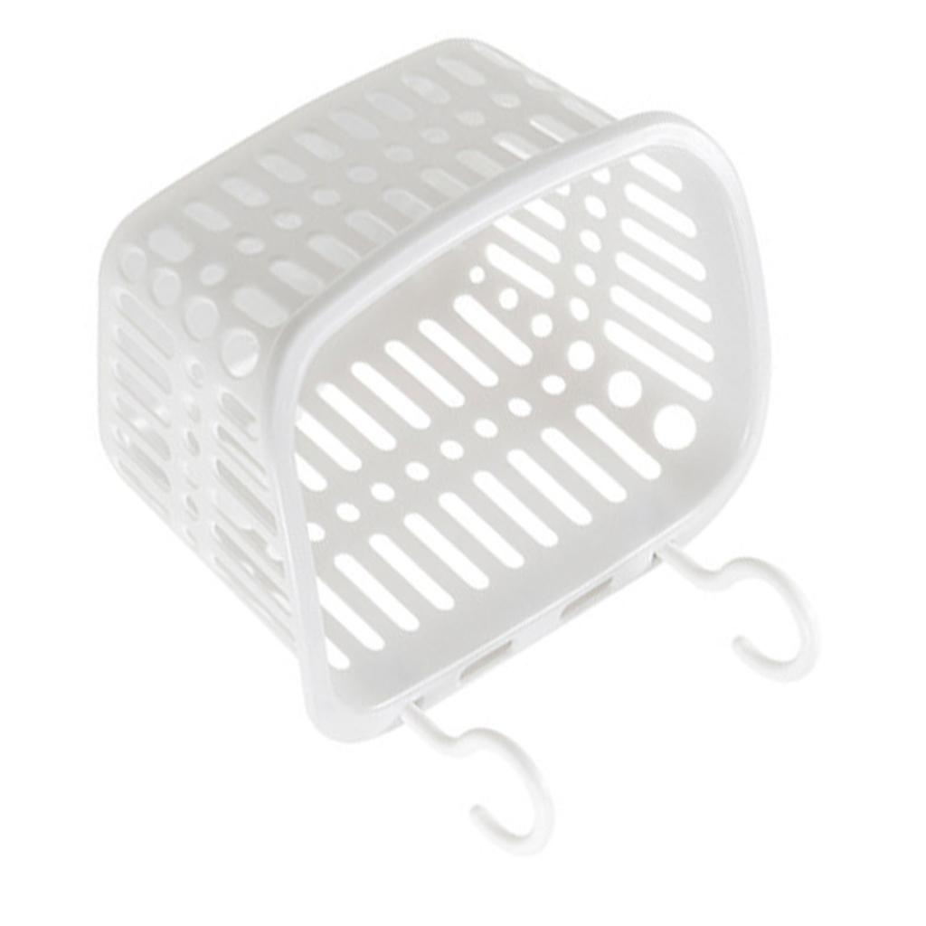 Hanging Shower Caddy Sturdy Plastic Draining Holes Space Saving Simple Hanging Laundry Basket for