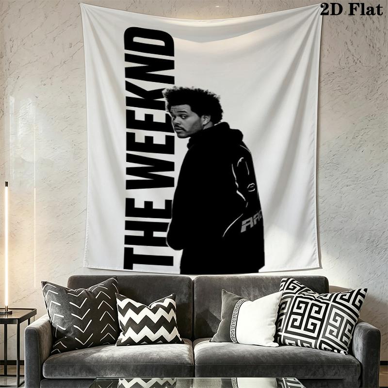 Настенный гобелен The Weeknd Эстетичное настенное панно Печатный тканевый плед Декоративные гобелены для спальни гостиной домашнего декора