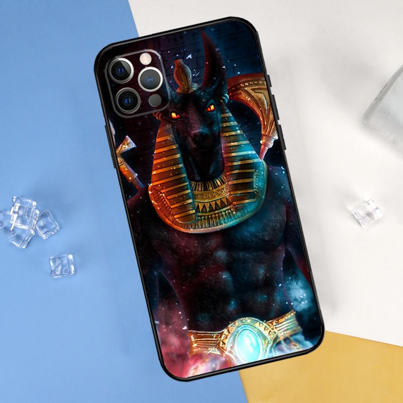 Чехол для телефона с изображением Анубиса и Анха, Египетский Бог, для iPhone 16 Pro Max 13 12 Mini 11 14 15 Pro Max XR 16 15 Plus 16e