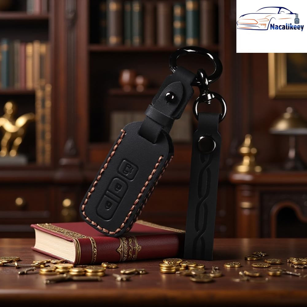 Чехол для ключа, совместимый с Honda, кожаный чехол для смарт-ключа, чехол для ключа, крышка для ключа, стильный, грязеотталкивающий, защита от скольжения и царапин [Nacalikeey] N-BOX N-BOX N-ONE N-Wagon