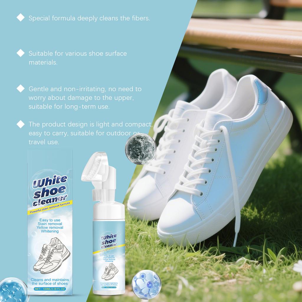 Пена для чистки обуви может удалить грязь, не повреждая обувь, а пенообразная текстура сохраняет верх обуви чистым, 100 мл