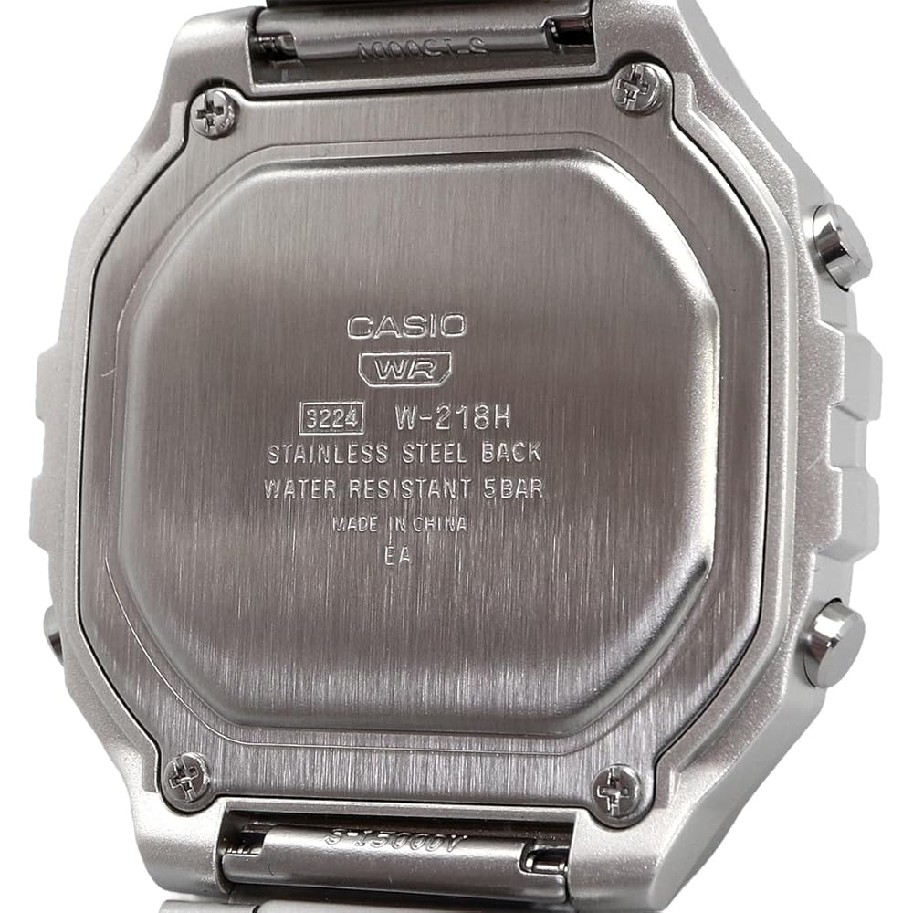 Casio CASIO Стандартные цифровые часы W-218HD-1AV Мужские Дешевые Casio Металлический ремешок Серебристый Зарубежная модель [Параллельный импорт]