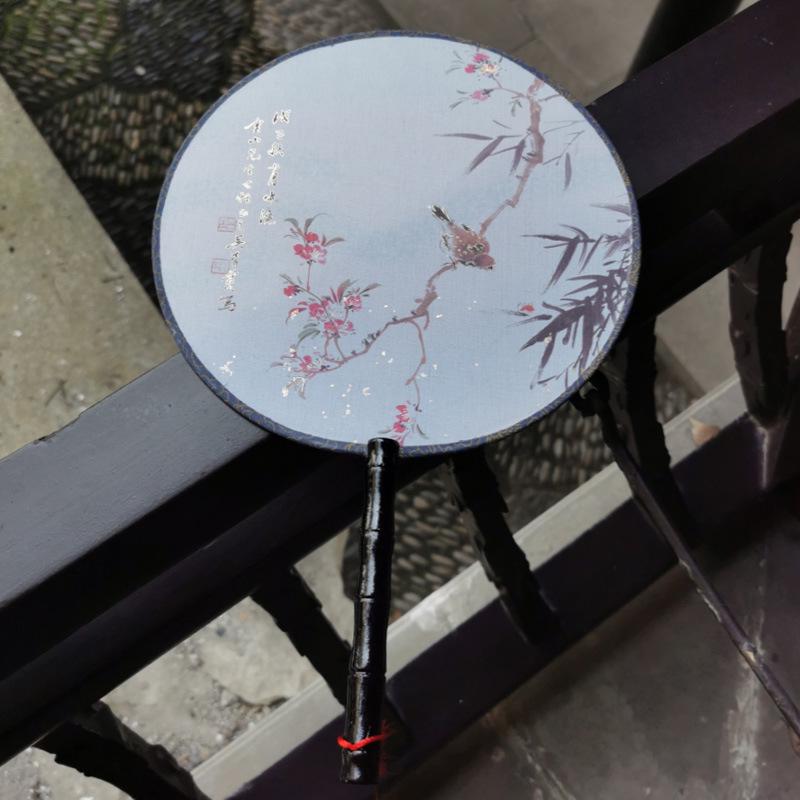 Children's Ancient Style Dance Fan - Girls' Round Hanfu Fan