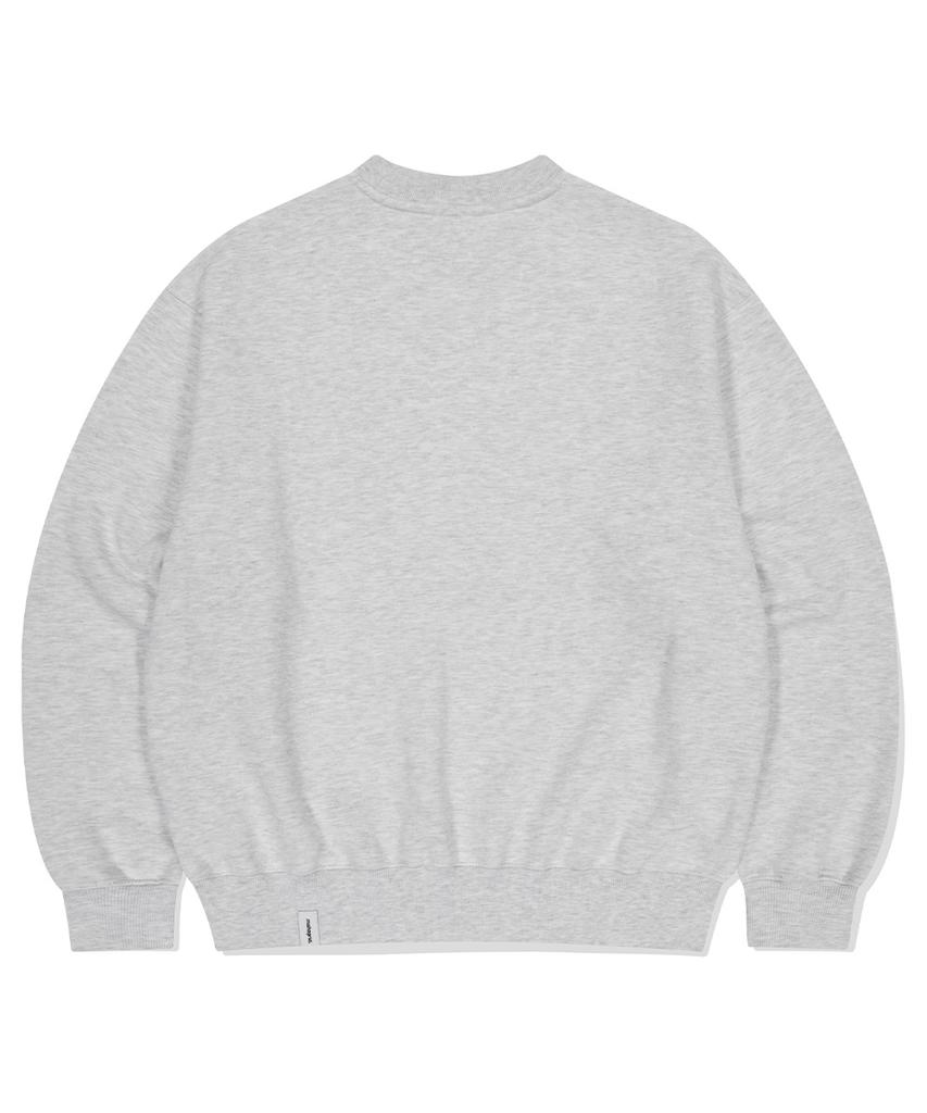 MAHAGRID Circle Grunge Sweatshirt Light Gray(Mg2Efmm460A)