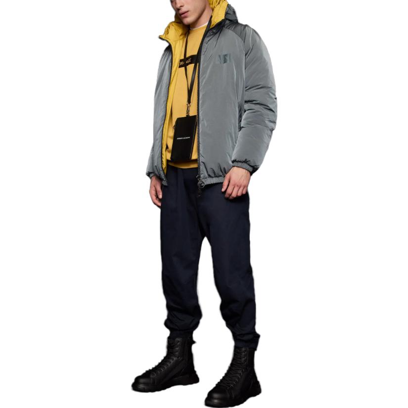 Armani Exchange Повседневная хлопковая куртка с капюшоном и принтом логотипа AE Мужские куртки Разноцветная 6RZB43-ZNXXZ-29BE