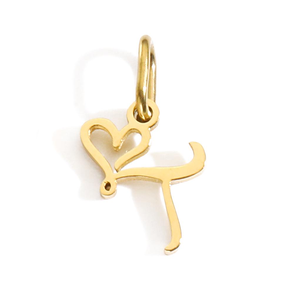 Позолоченные подвески-буквы из нержавеющей стали для DIY-ожерелий – Нелиняющие ювелирные подвески
