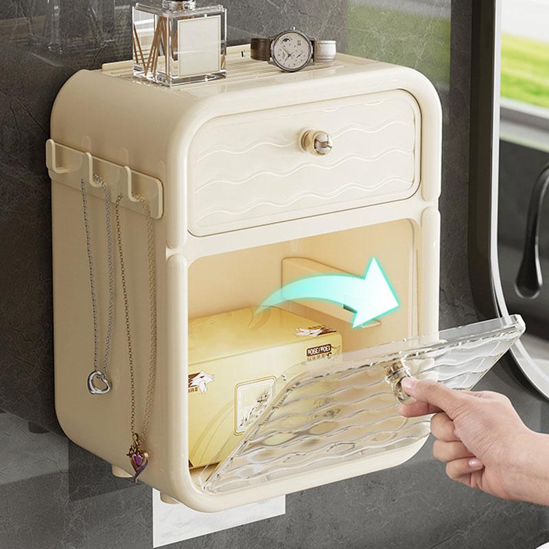 Неперфорированная коробка для туалетной бумаги Водонепроницаемая Креативная Настенная Коробка-ящик для туалетной бумаги Рулонная Картонная Полка-ящик для хранения