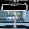 Fashion Rhinestone Bowknot Car Interior Mirror Decor Women Crystal Diamond Rear Mirror Ornament Car Mirror Accessories
