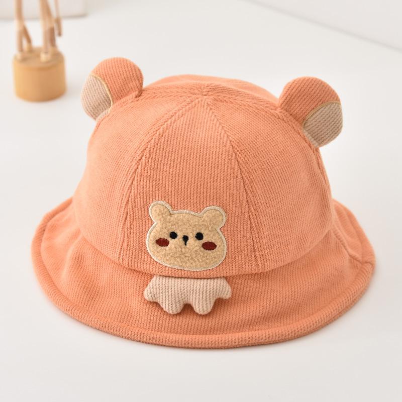 Baby Winter Warm Bucket Hat Cute Bear Paw Design Sun Protection Cap for Infants Toddler Soft Cozy Headwear