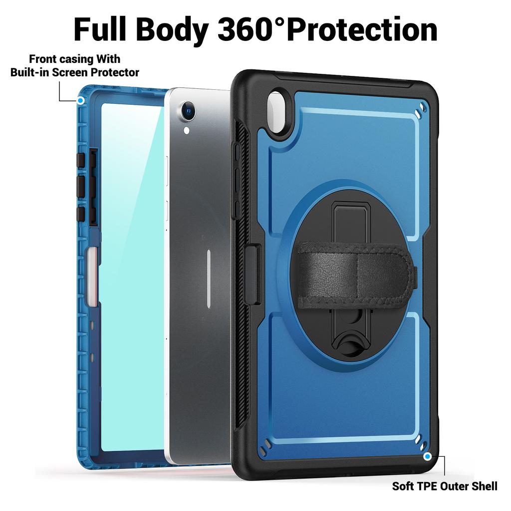 Чехол для Samsung Galaxy Tab S10 Lite, ПК + ТПЭ, чехол для планшета с ручным ремешком и плечевым ремнем