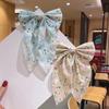 2021 Korean Floral Bow Hairpin Ponytail Clip for Women