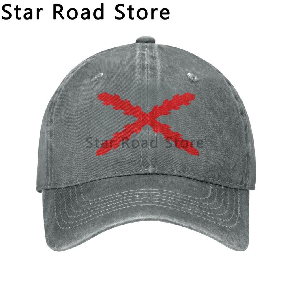 Spanish Burgundy Cross Unisex Baseball Cap Burgundy Cross Distressed Washed Hat Classic Outdoor Summer Unstructured Soft Sun Cap