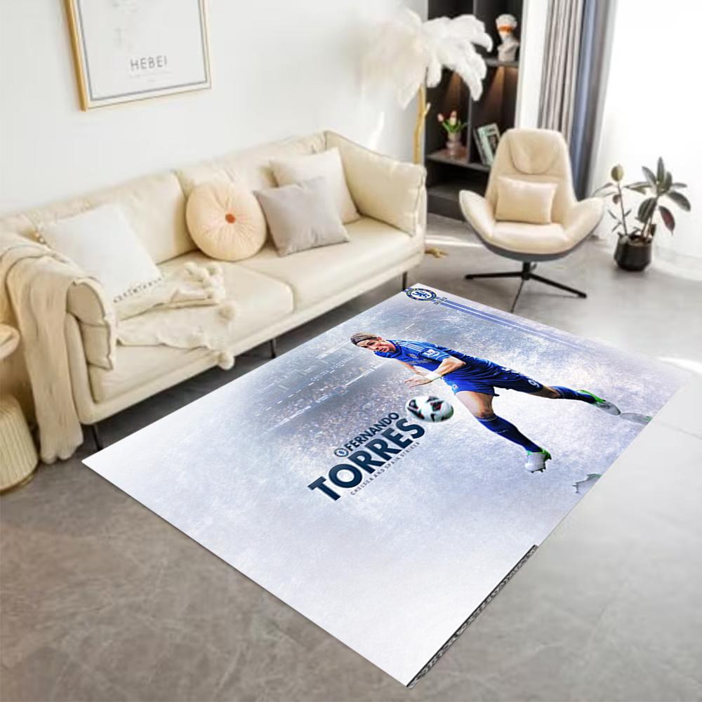 Football Player Kit Celebrating Carpet Suitable for Study room Dormitory Decorate room Game Room Anti-slip Rug Anime Office Decor Best for Christmas
