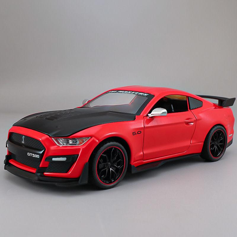 1/24 Mustang GT Viper Shelby GT500 Alloy Sports Car Model Diecasts Metal Racing Car Vehicles Model Sound and Light Kids Toy Gift