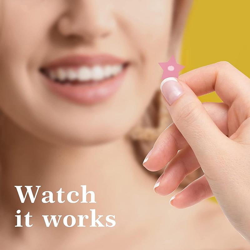 Набор гидроколлоидных пластырей от акне с 600 пластырями в форме звезд и сердец для дневного использования