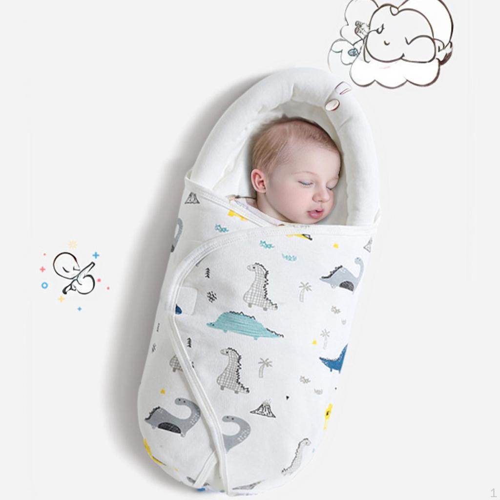 Baby Swaddle Wraps with Hat for Bath Pool Beach Shower Cartoon Sleep Blanket Pink