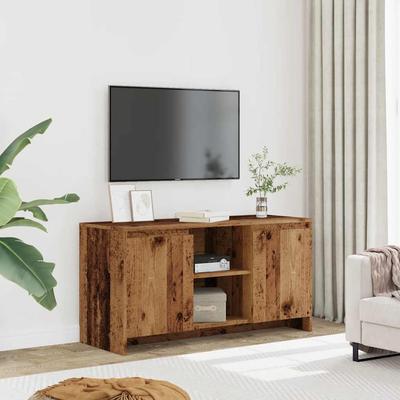 TV Stand Rustic Wood Look 102 X 37.5 X 52.5 Cm Particleboard