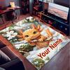 1PC Custom Name Winter Axolotl Fantasy Theme Floor Mat Ideal for Living Room, Game Rooms, Office, Bedroom,Floor Mat Playful Design