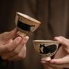 Ручная работа Японская винтажная керамическая чашка для чая с глазурью «хамелеон» «Дикий кот» Маленькая чашка для чая кунг-фу для чайной церемонии, для ежедневного использования, для влюбленных
