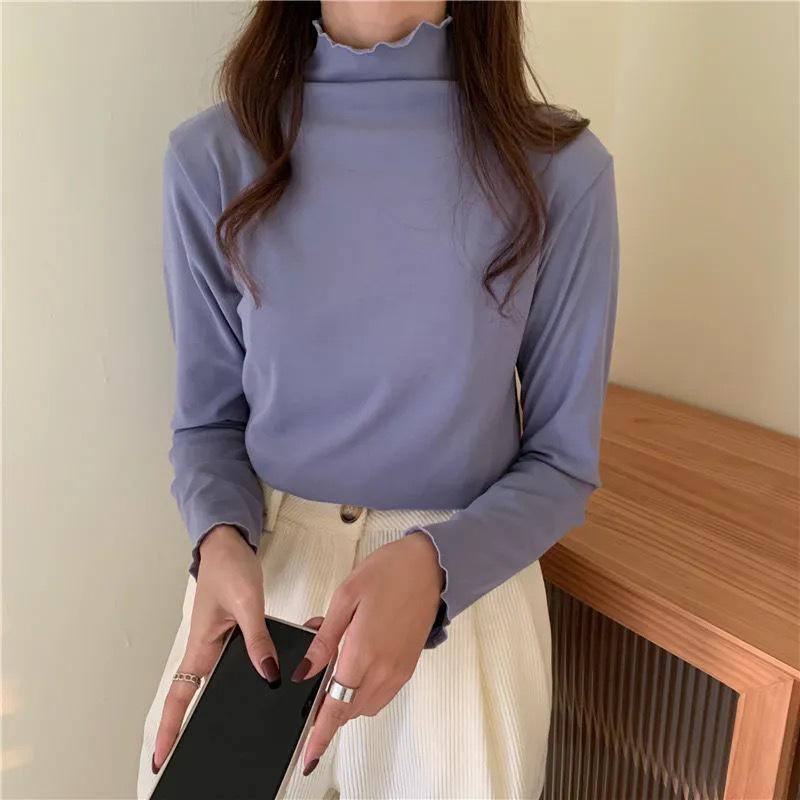 Женский приталенный бархатный топ-базовый слой Kitten Diary для похудения - С длинным рукавом, для ношения осенью/зимой