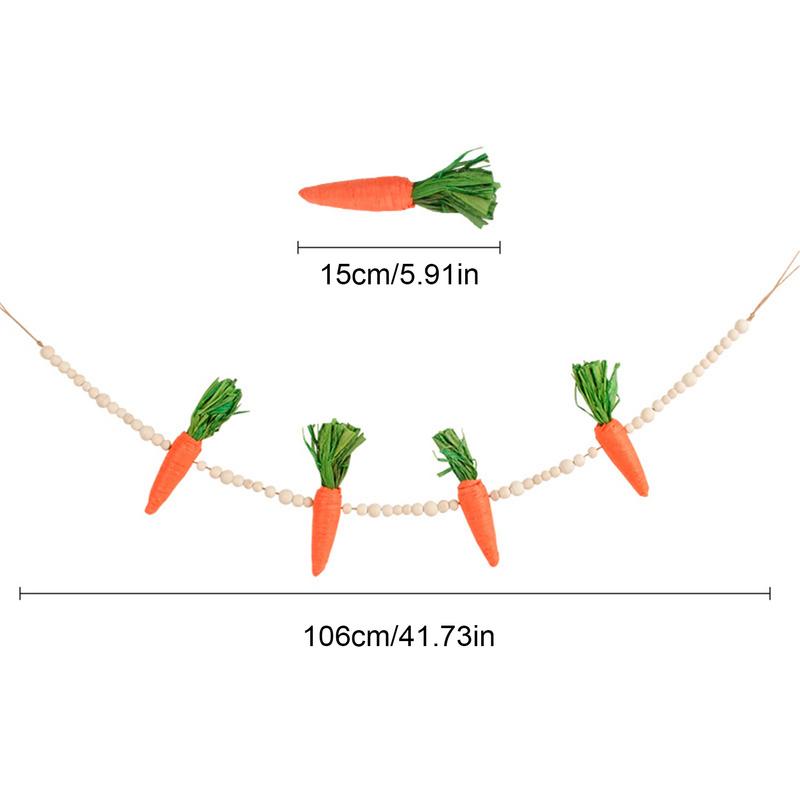 Carrot Decorations Easter Carrot Banner String Vivid Durable Unique Adorable Easter Carrot Ornament For Wall Window Fireplace