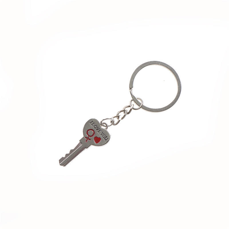 1 Set Creative Crush You Piercing Heart Couple Key Ring For Weeding Gift
