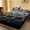 1 Piece Of Stacked Hexagonal Pattern Frosted Bedsheet, Bedroom Printed Bedspread, Bedding (Excluding Pillowcases)