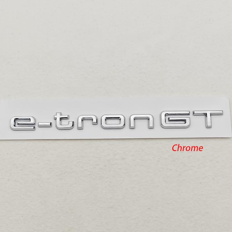 NEW 3D ABS Car Rear Trunk Badge Logo e-tron GT Emblem Sticker For Audi Q4 Q6 e-tron GT e-tron Auto Exterior Accessories
