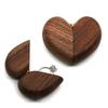 Деревянная шкатулка для колец в форме сердца, держатель для ювелирных изделий на помолвку, годовщину свадьбы, подарок для пар, невест, женихов