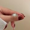 Irregular Opal Ring Trendy Elegant Simple Women Punk Lava Texture Handmade Rings Girls Party Jewelry Gifts Accessories