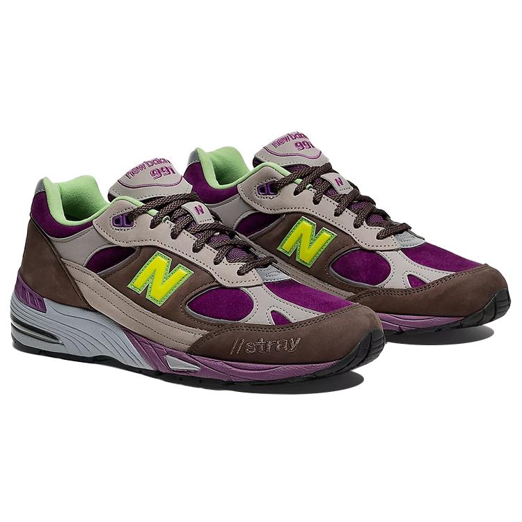 991 Stray Rats x 991 Wmns New Balance Сделано в Англии 'Фиолетовый Зеленый' Женская W991SRG