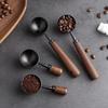 Walnut Handle Coffee Spoon Long Handle Coffee Powder Measuring Spoon Short Handle Stainless Steel Coffee Bean