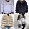 Faux Fur Coat Women Winter Warm Fur Jacket Detachable Long Sleeves Female Vest Furry Coats