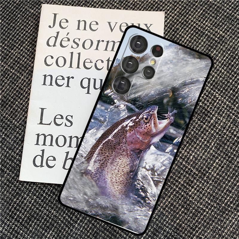 Чехол для рыбалки на форель для Samsung Galaxy S25 Ultra S20 S21 S22 S23 S24 Ultra S9 S10 Plus S24 FE Задняя крышка