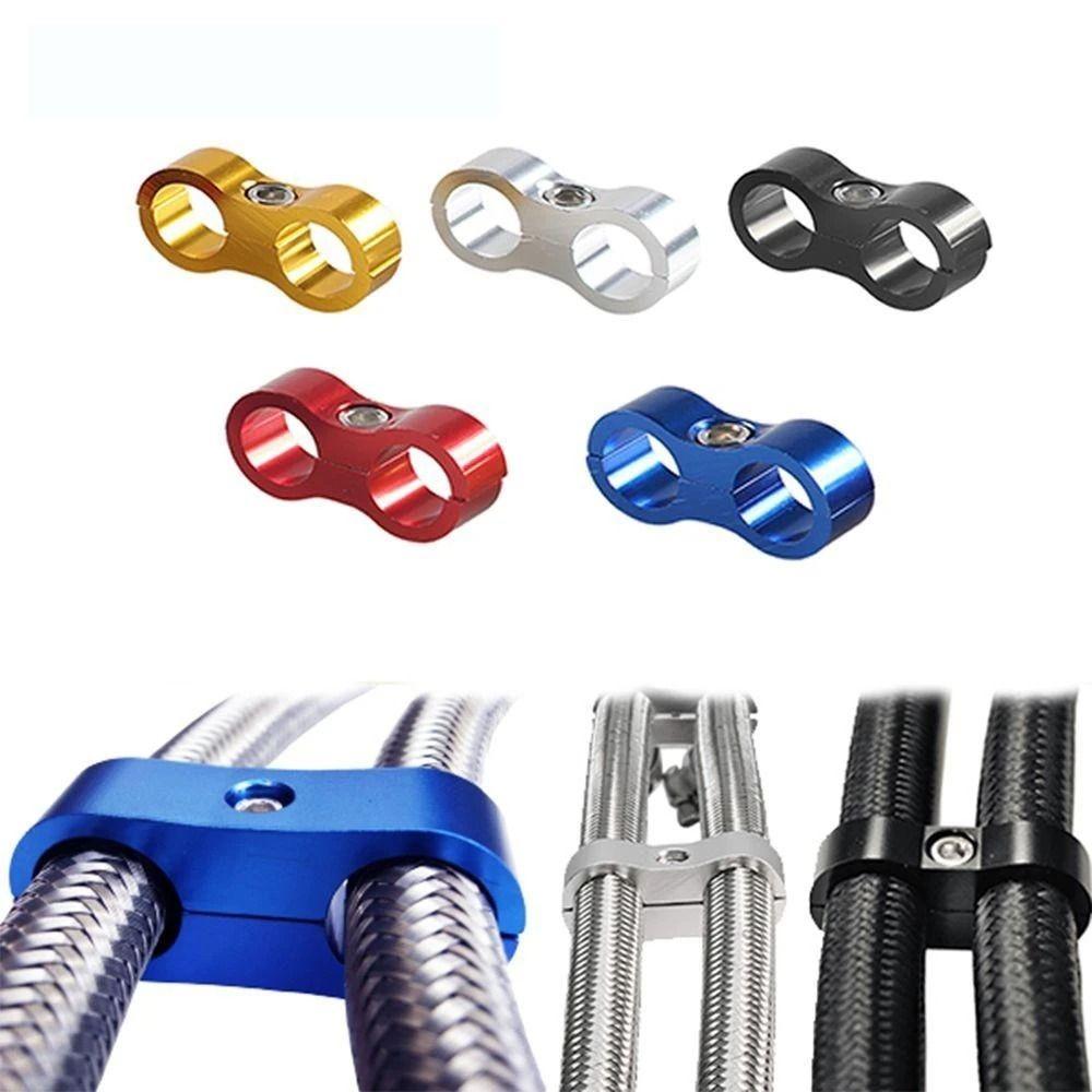 Anodized Line Separator Braided Rubber Hose Line Clamp Hose Line Clamp Double Hole Line Clamp