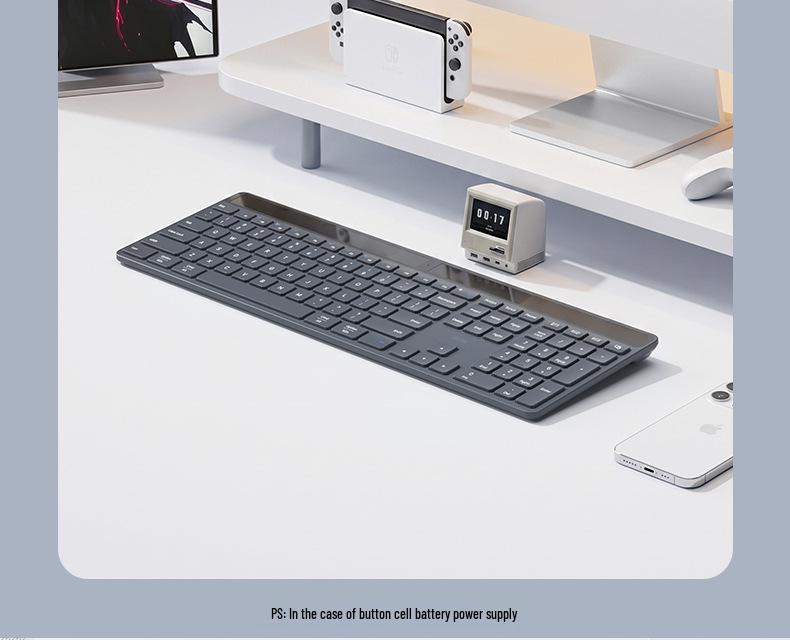 Беспроводная Bluetooth-клавиатура BOW Hangshi H382 с питанием от солнечной энергии, 108 клавиш, универсальная для ноутбуков и планшетов