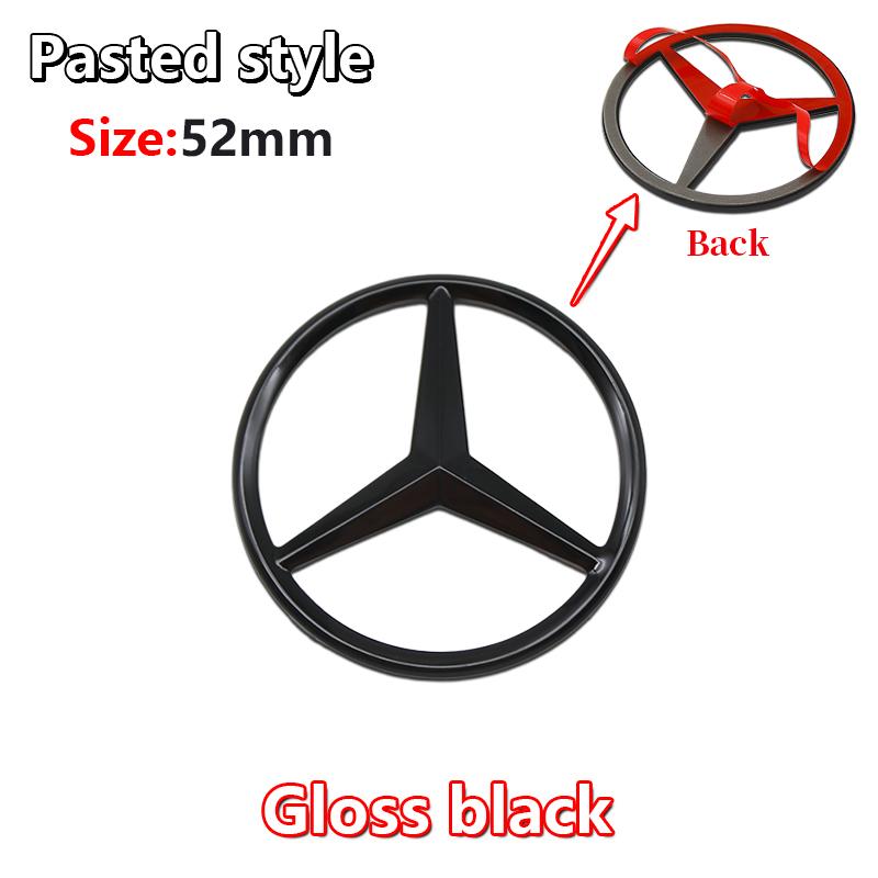 CRX1 52mm 57mm Pins Sticker Car Steering Wheel Emblem Badge For Mercedes Benz C E S Class CLA CLS W212 W205 W204 Styling Accessories